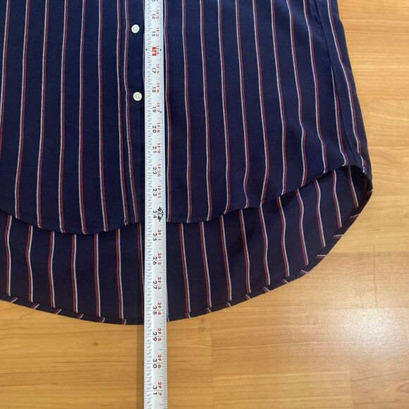 Grayson The Hero Button Down Shirt Navy Blue Red & White Stripes -Size Small / 1 - Picture 10 of 13